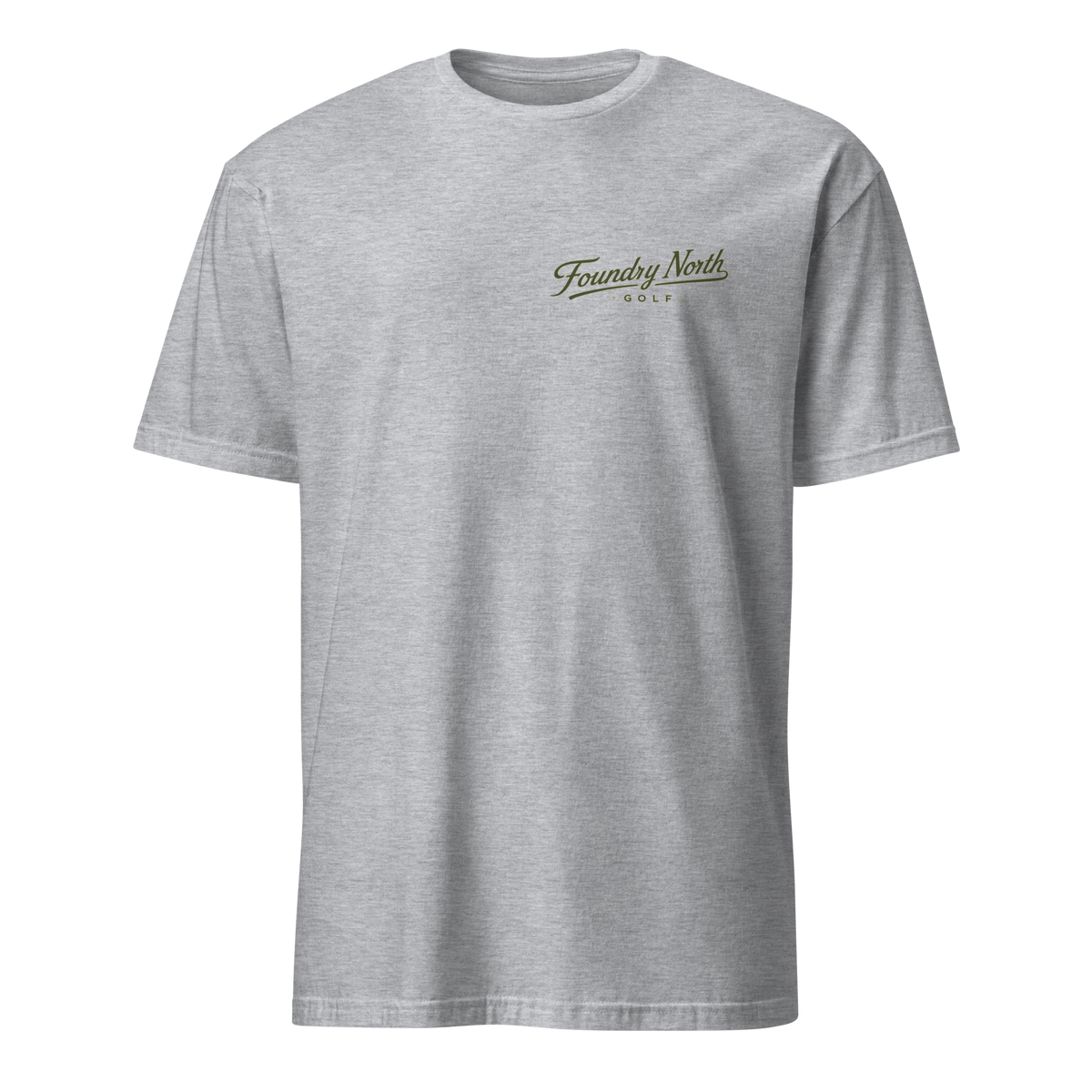 Foundry North Script T-Shirt in Sport Grey – front view