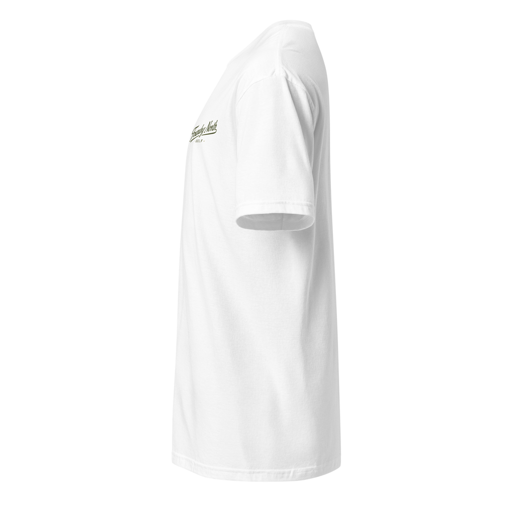 Foundry North Script T-Shirt in White – left view